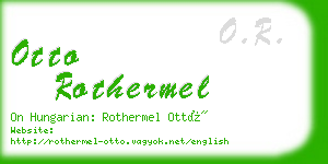 otto rothermel business card